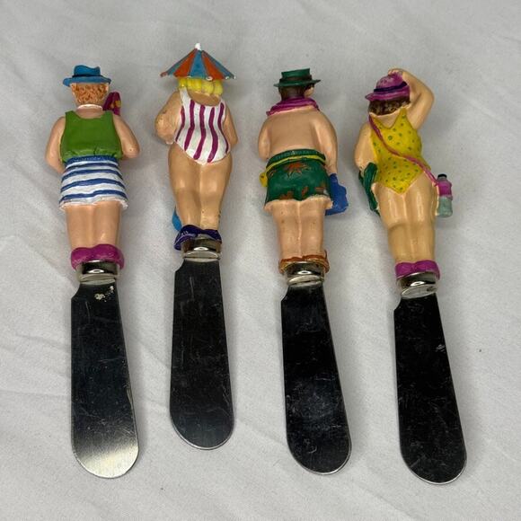 Cardinal Inc Beach Lady Cheese Spreaders Set of 4 Summer Picnic Charcuterie - Picture 5 of 5